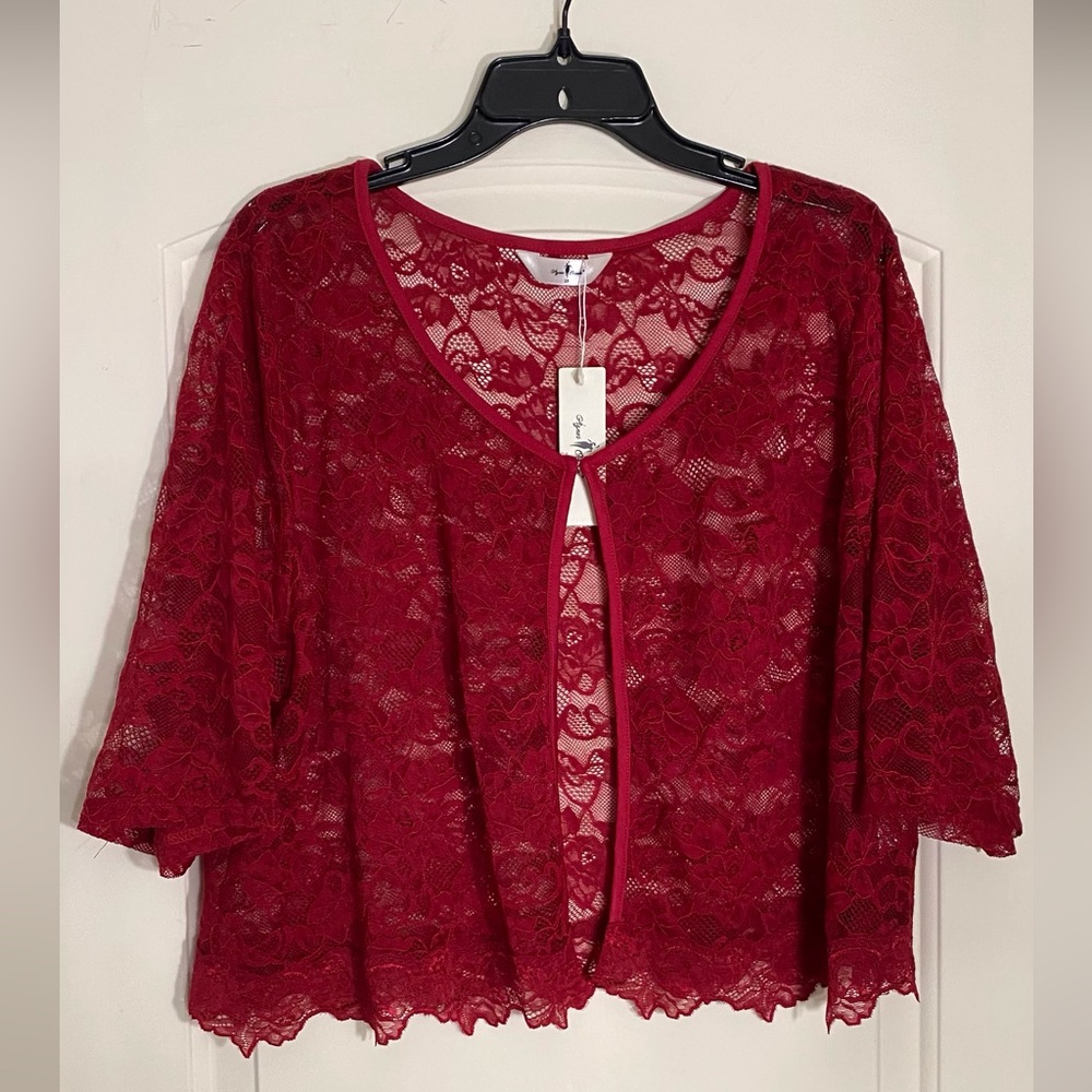 Fashion Nova Scarlet Lace Cardigan